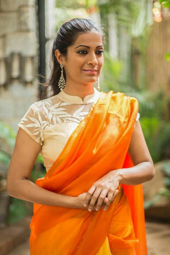 45 Latest Plain saree with Designer Blouse Ideas Glam up your